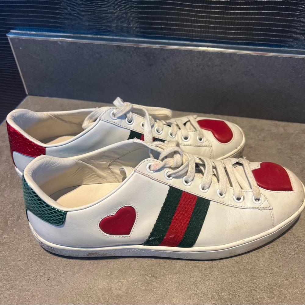Very worn gucci sneakers